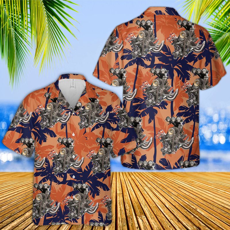 Drag Racing Car Hawaiian Shirt