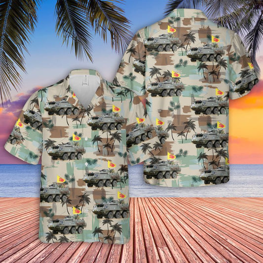 Swedish Army South Scanian Regiment XA-203 Hawaiian Shirt