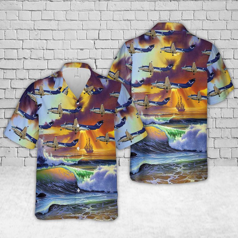 NOAA Beechcraft King Air 350CER Hawaiian Shirt