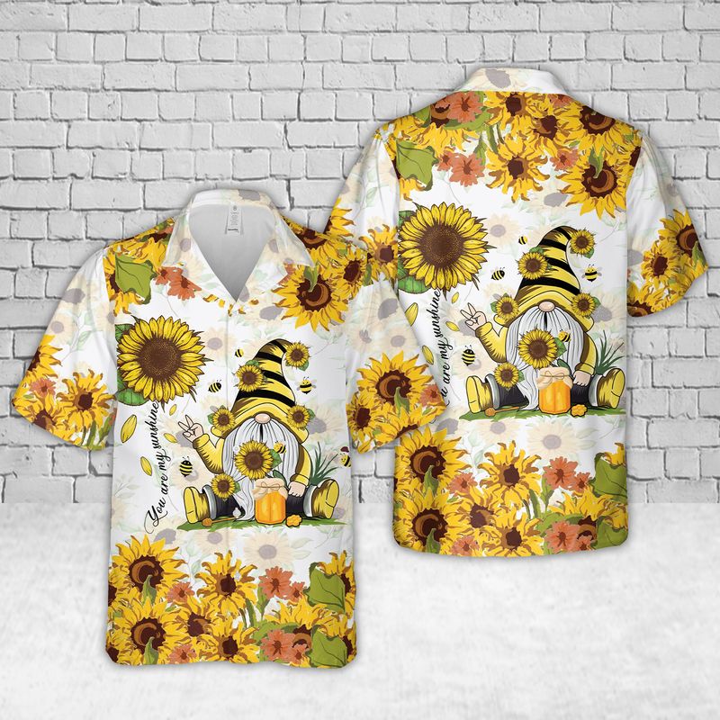 Sunflower Gnome Hawaiian Shirt