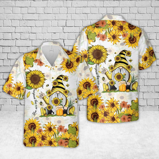 Sunflower Gnome Hawaiian Shirt