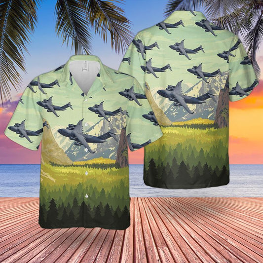 USAF 62nd Airlift Wing Boeing C-17 Globemaster III Hawaiian Shirt