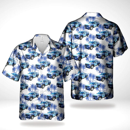 Massachusetts State Police MSP Ford Police Interceptor Utility Hawaiian Shirt