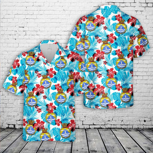 Royal New Zealand Navy Frigate HMNZS Taranaki (F148) Hawaiian Shirt