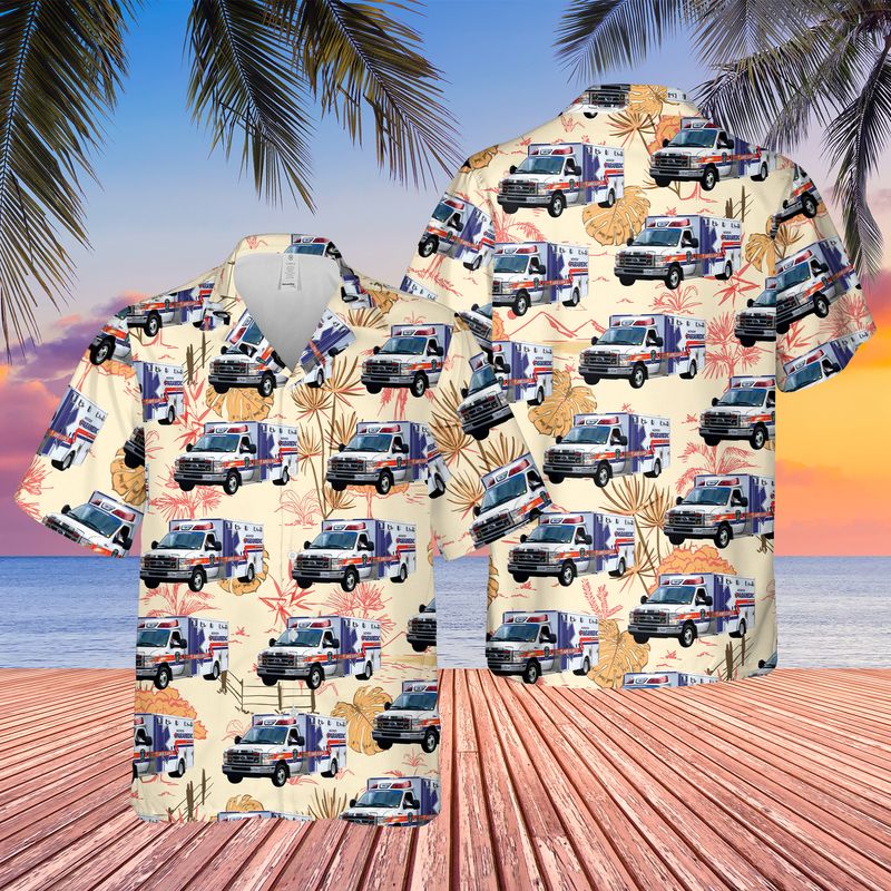 Canada Halton Region Paramedic Services Hawaiian Shirt