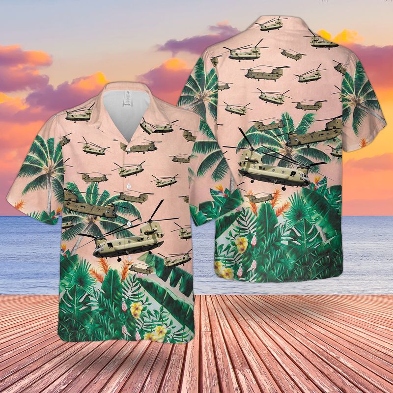 Army Boeing CH-47 Chinook Hawaiian Shirt