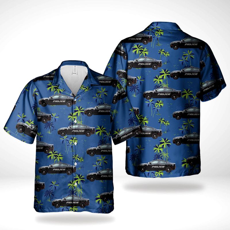 Wichita Police Department WPD Dodge Charger Hawaiian Shirt