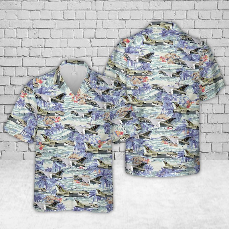 U.S Navy VA-66 A-7E Corsair Hawaiian Shirt