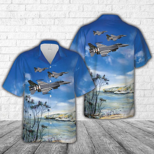 Belgian Air Force General Dynamics F-16AM Fighting Falcon Hawaiian Shirt