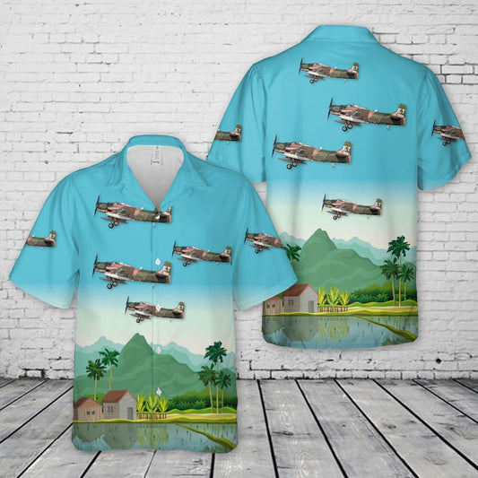 USAF Douglas A-1 Skyraider Hawaiian Shirt