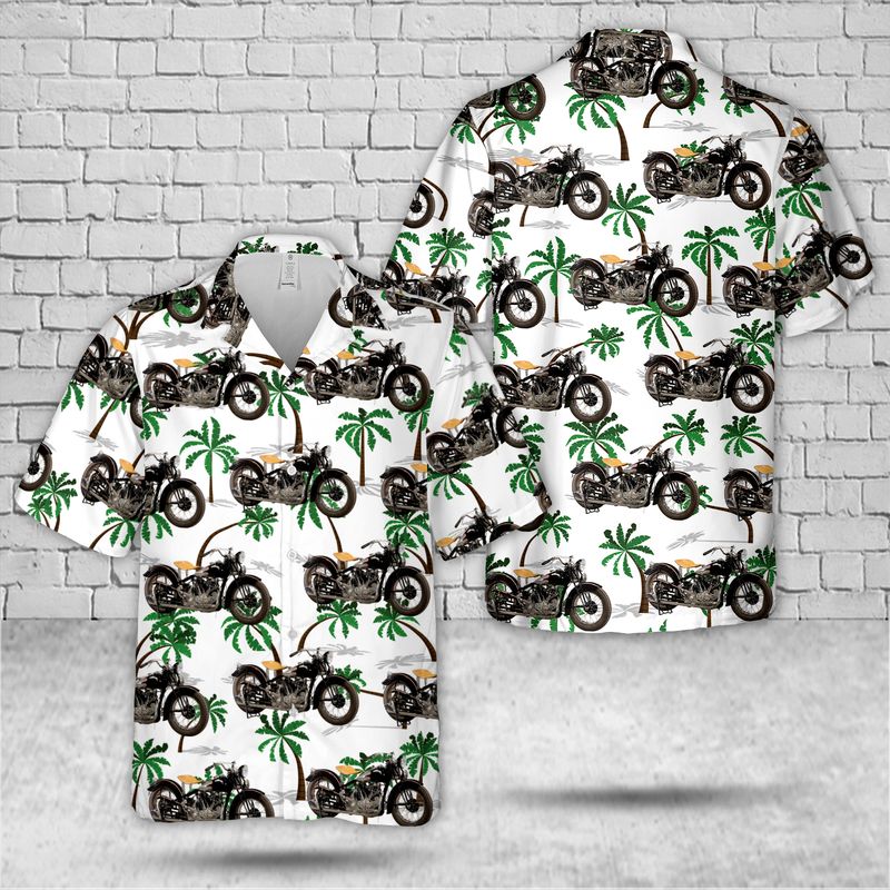 1939 Crocker "Big Tank" Motorcycle Hawaiian Shirt