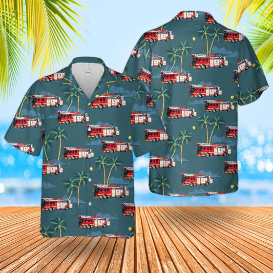 Jacksonville Fire and Rescue Department Aerial Ladders Hawaiian Shirt