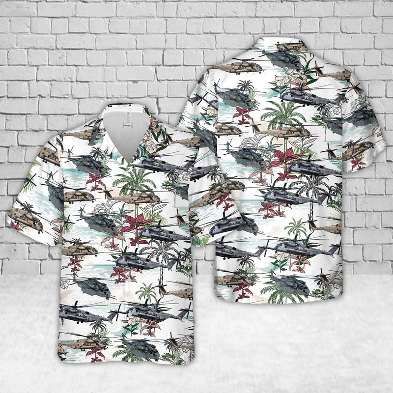 US Navy Sikorsky CH-53E Super Stallion (MH-53E Sea Dragon) Hawaiian Shirt