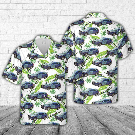 Massachusetts State Police Ford Interceptor Hawaiian Shirt