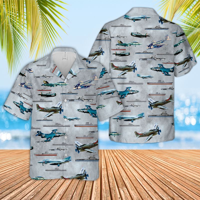 US Navy Naval Aviation History Hawaiian Shirt