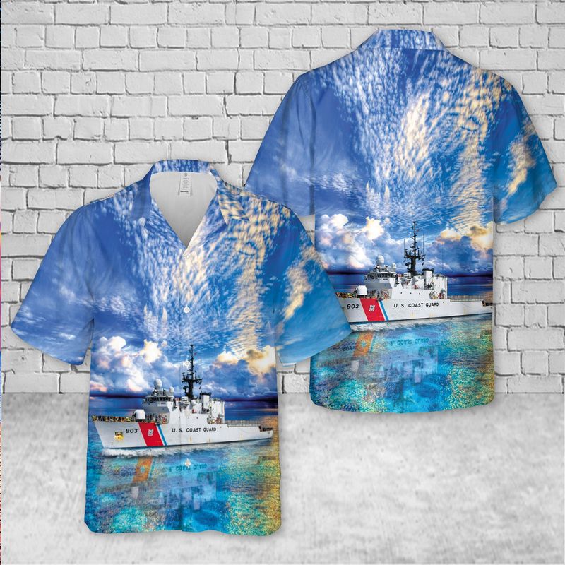 US Coast Guard Famous-class Cutter USCGC Harriet Lane (WMEC-903) Hawaiian Shirt