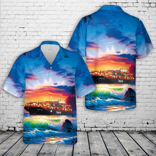 Hapag Lloyd Container Line Hanover Express Hawaiian Shirt