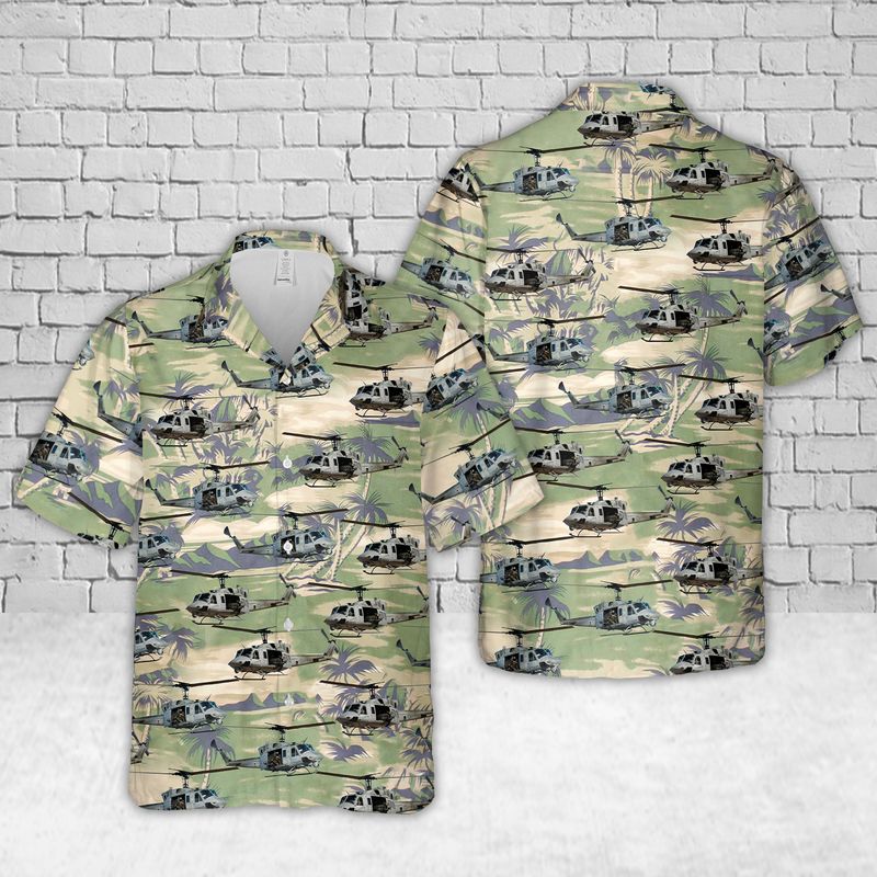 USMC UH-1N Twin Huey Hawaiian Shirt