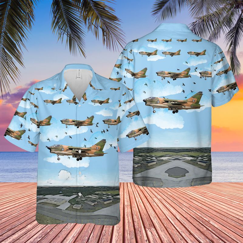 Hellenic Air Force LTV A-7E Corsair II Of 336 Squadron "Olympus" Hawaiian Shirt