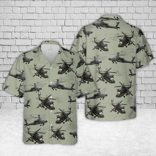 US Army Boeing AH-64 Apache Hawaiian Shirt