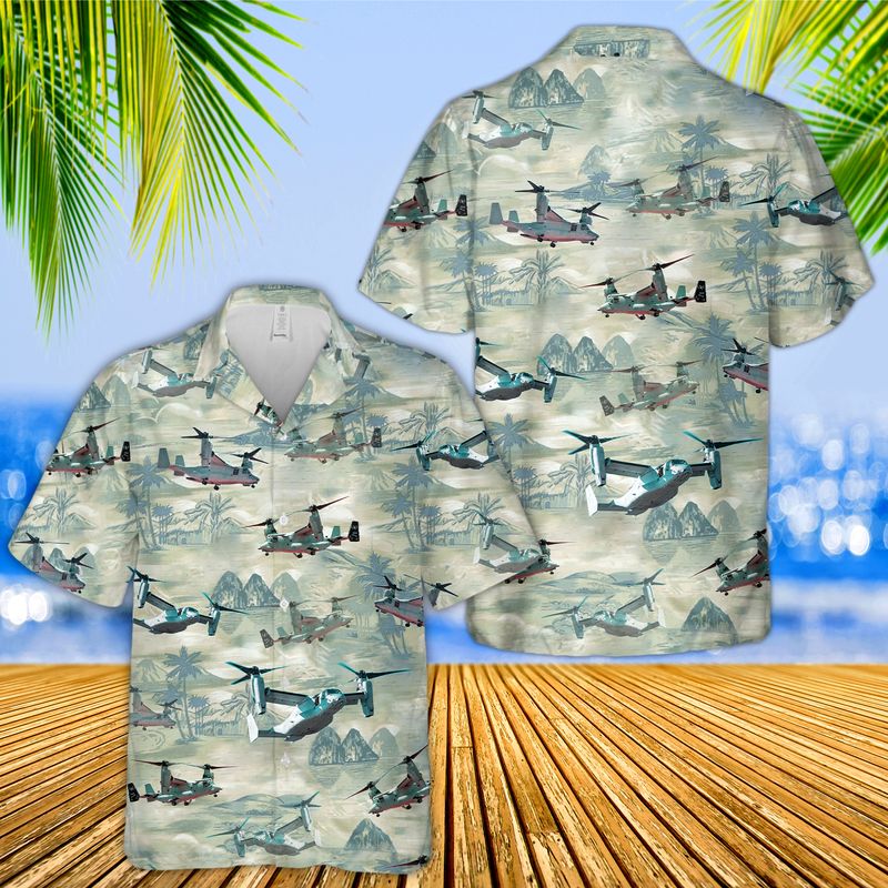 Bell Boeing V-22 Osprey Hawaiian Shirt