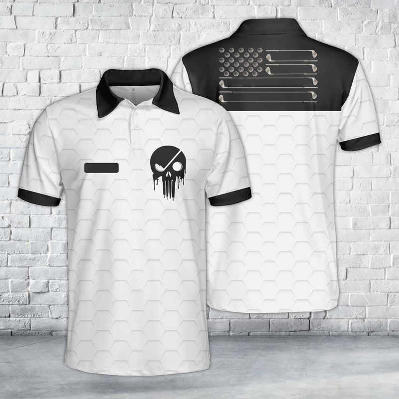 Custom Name Golf USA Polo Shirt