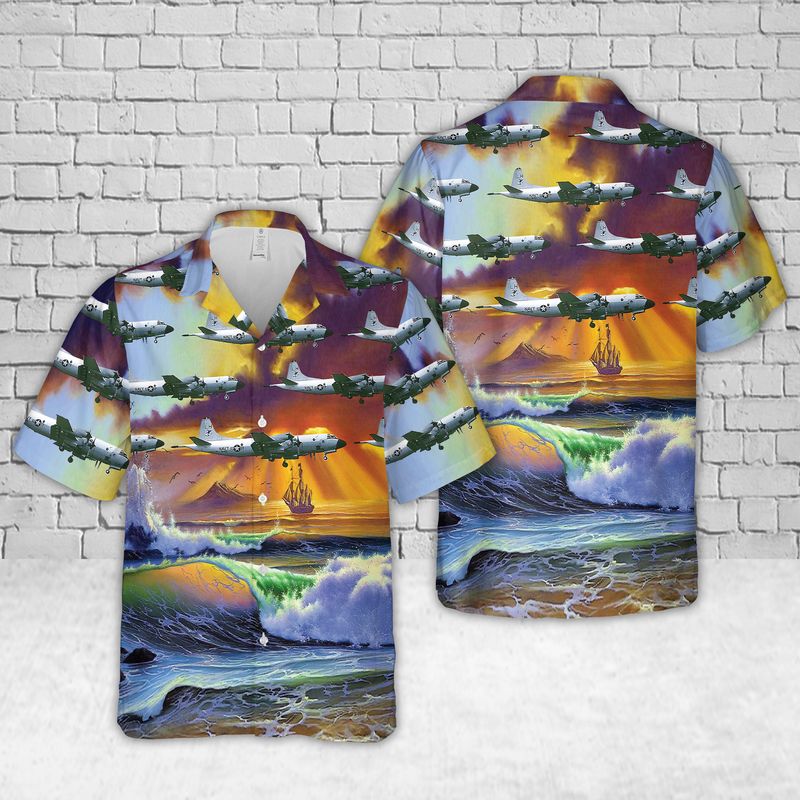 Lockheed P-3 Orion Patrol Squadron 93 Hawaiian Shirt