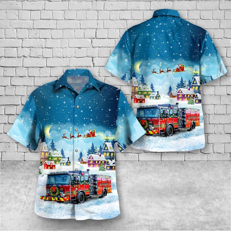 Ocala, Florida, Ocala Fire Rescue Christmas Hawaiian Shirt