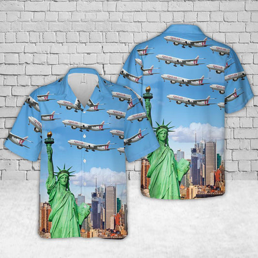 Qatar Airways Boeing 777-300ER Hawaiian Shirt