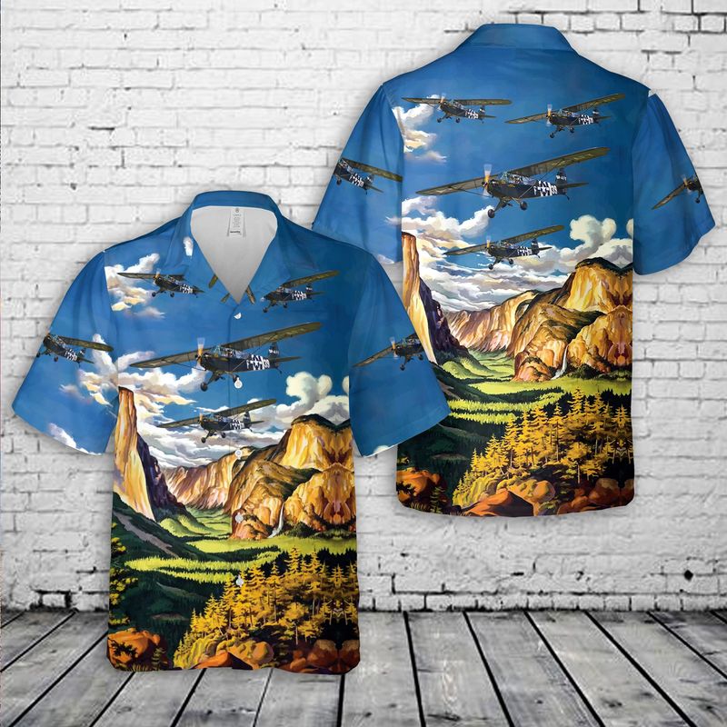 US Air Force J-3 Cub/L-4 Grasshopper Hawaiian Shirt