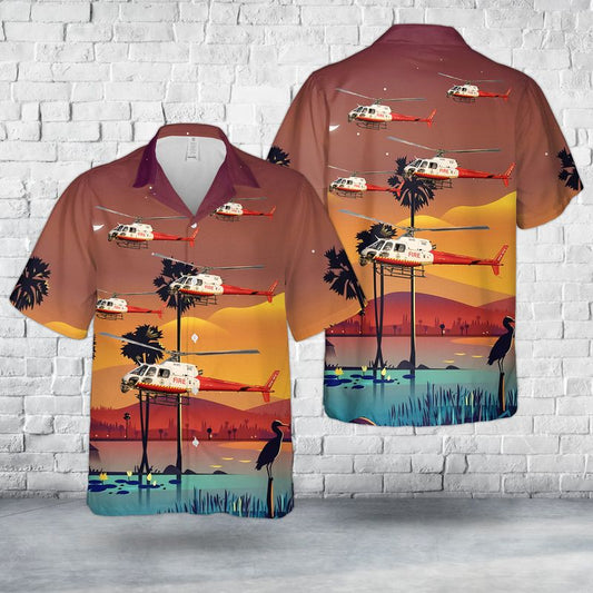 NSW RFS Aerospatiale AS 350B2 Ecureuil Hawaiian Shirt