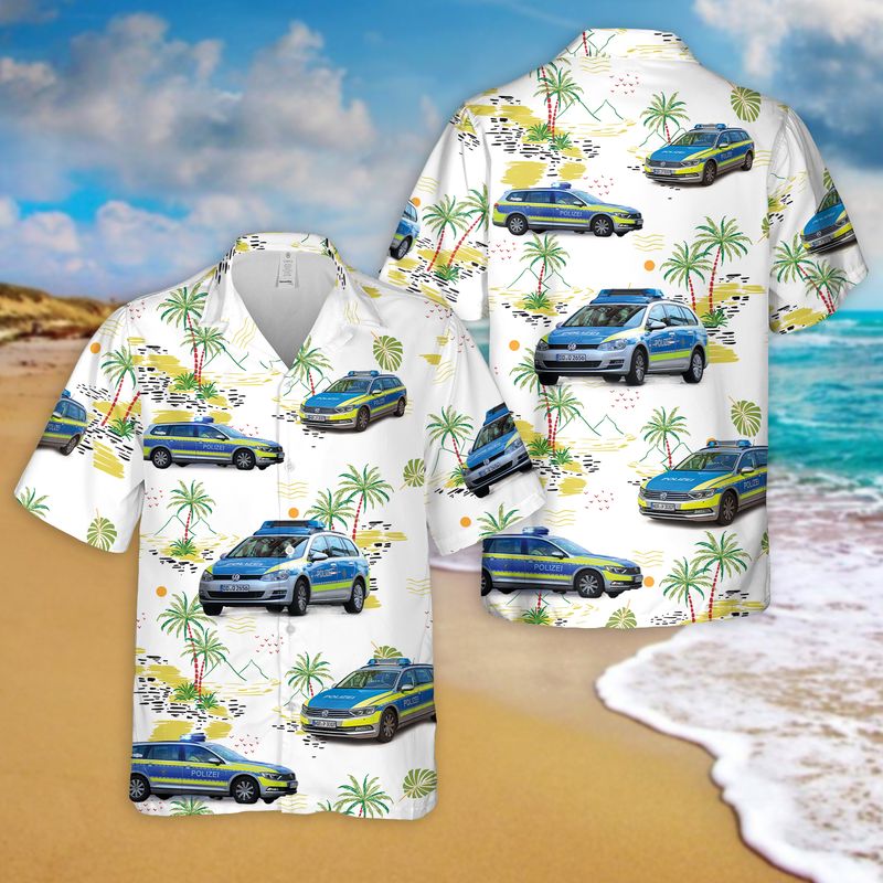 Hanover, Lower Saxony Police Car Hawaiian Shirt