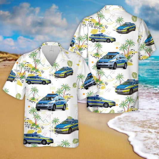 Hanover, Lower Saxony Police Car Hawaiian Shirt