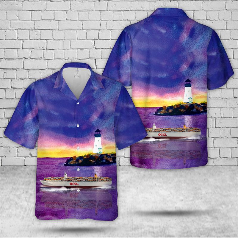 OOCL Germany Container ship Hawaiian Shirt