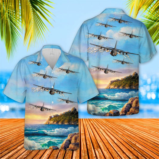 USAF Lockheed AC-130U 4th Special Operations Squadron Hawaiian Shirt