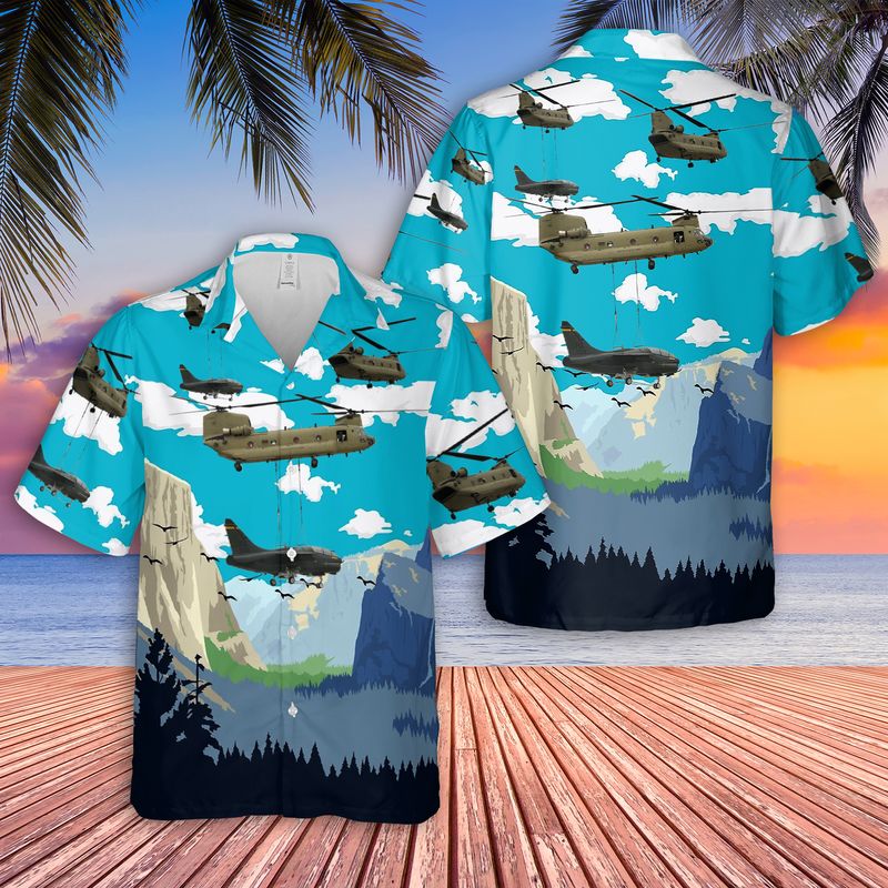 Iowa Army National Guard CH-47F Chinook General Support Aviation Battalion Hawaiian Shirt