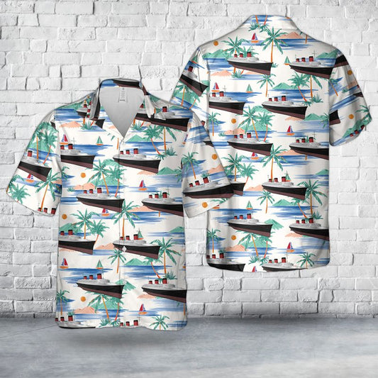 French ocean liner SS Normandie Hawaiian Shirt