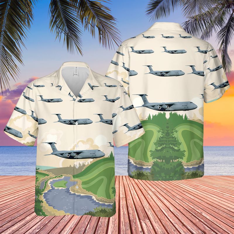 USAF 512th Airlift Wing C-5M Super Galaxy Hawaiian Shirt