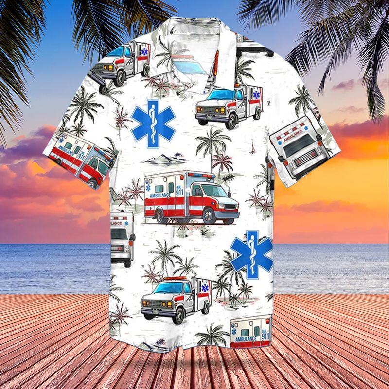 Tropical Ambulance Hawaiian Shirt