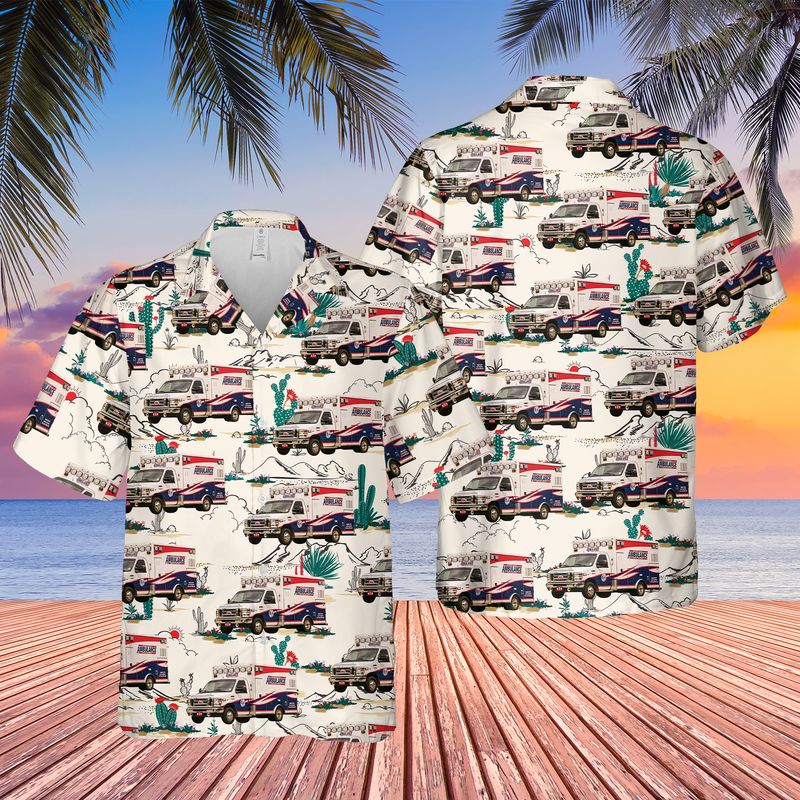 Louisiana Jackson Parish Ambulance Service District Hawaiian Shirt