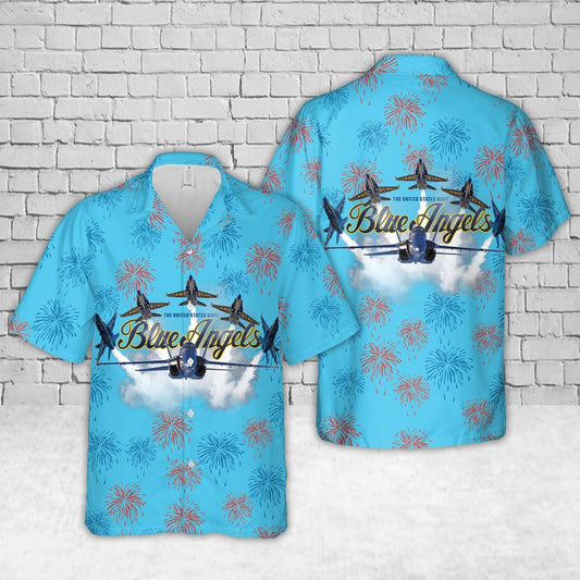 U.S Navy Blue Angels Hawaiian Shirt