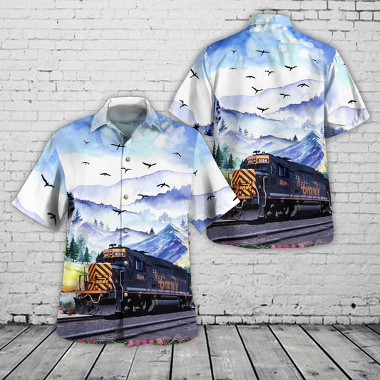 Rio Grande Railroad Engine 3154 EMD GP60 Hawaiian Shirt