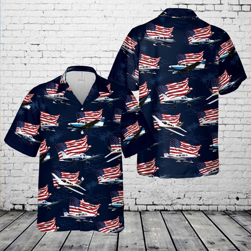 Piper PA-28 Cherokee 4th Of July Hawaiian Shirt