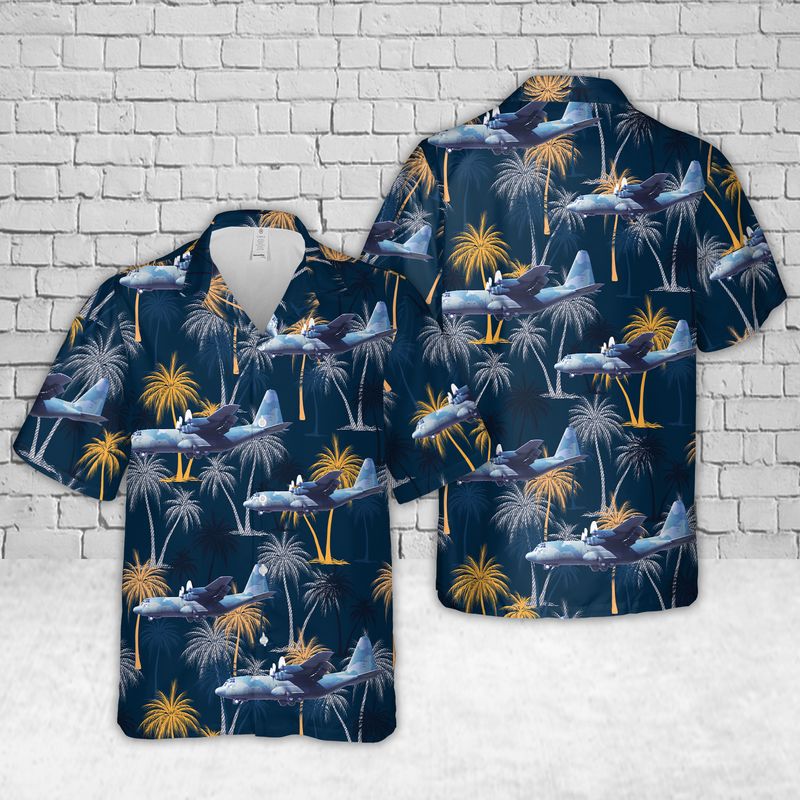 US Air Force Lockheed C-130B Hercules Hawaiian Shirt