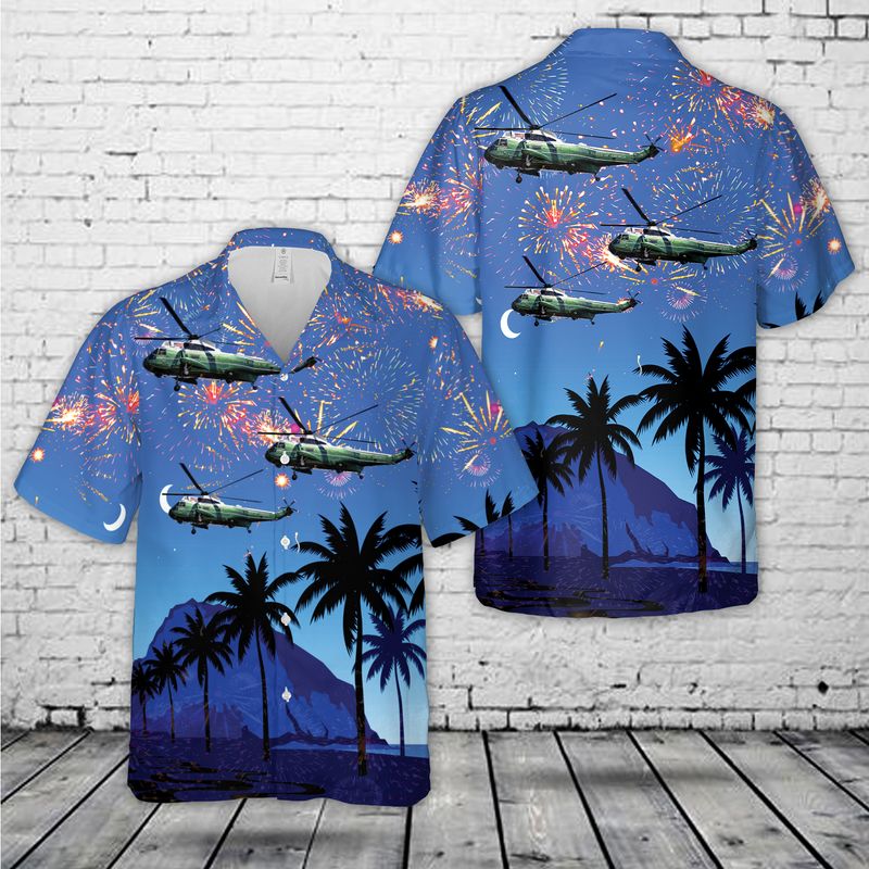 US Marines Sikorsky VH-3D Sea Kings, 4th Of July Hawaiian Shirt