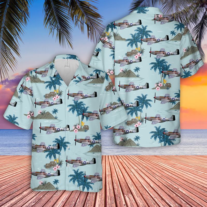 US Air Force P-51D Mustang "Big Beautiful Doll" Hawaiian Shirt