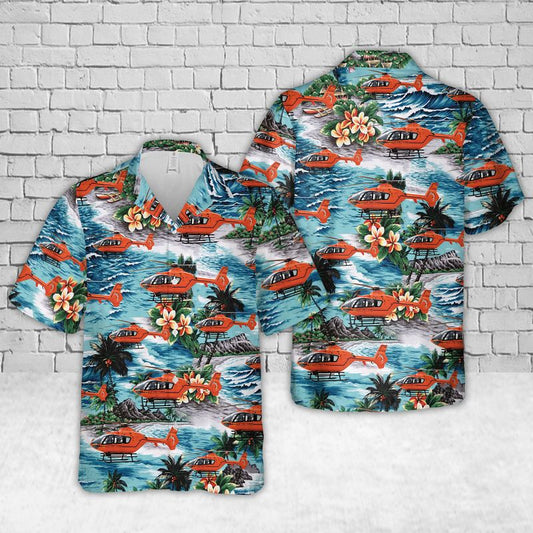 German Rescue Helicopter Eurocopter EC 135 Hawaiian Shirt