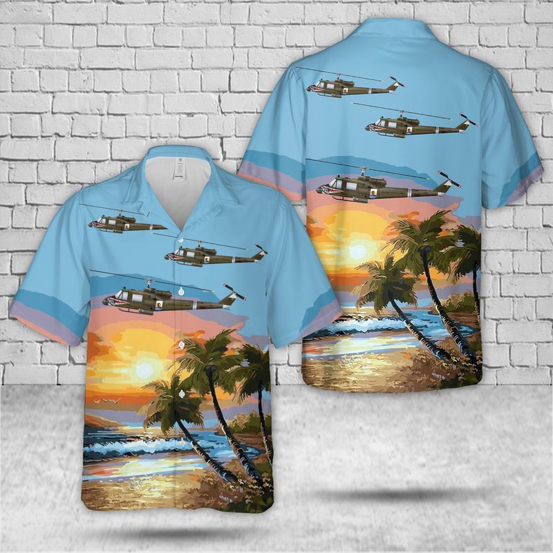 UH-1C Surfer (Shark 161) 174th Assault Helicopter Company, 1971 Hawaiian Shirt