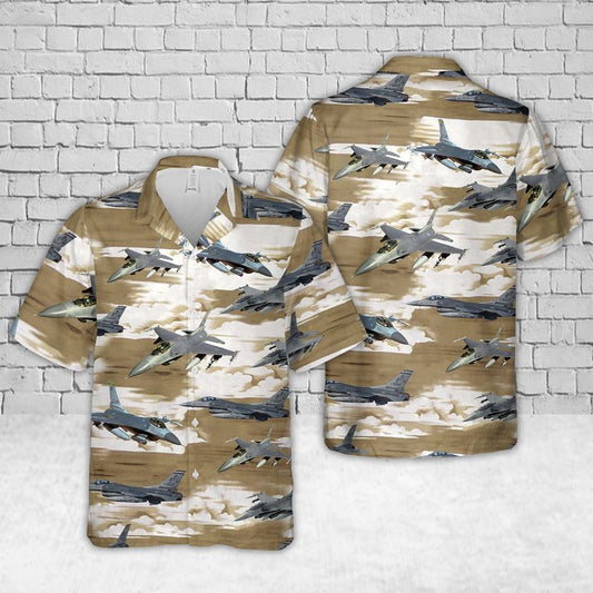 US Air Force F-16 Fighting Falcon Hawaiian Shirt