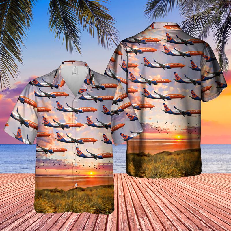 Sun Country Airlines Boeing 737-8KN Hawaiian Shirt